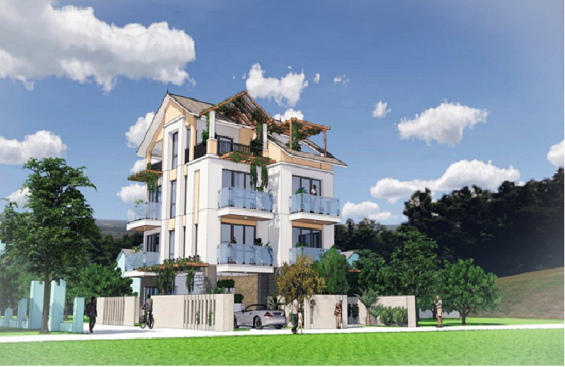 Phối cảnh Villas Bến Tràm của VSR được xây dựng trên đất thổ cư 100%